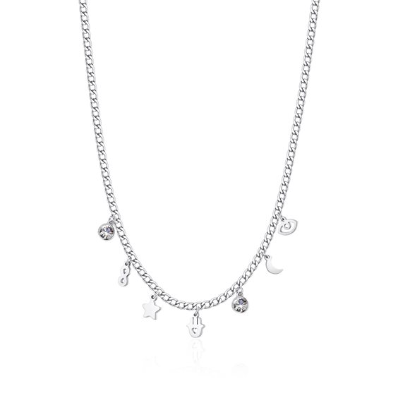 Collana Sagapo Donna Message in Acciaio Cristallo SSG01 - SSG01